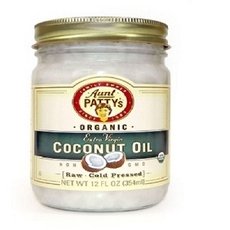 Aunt Pattys B29098 Aunt Pattys Organic Extra Virgin Coconut Oil - 6x12Oz