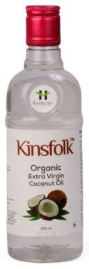 2 x Kinsfolk Organic Cold Pressed Extra Virgin Coconut Oil by Hasmitha - 500ml