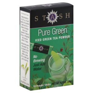 Stash Tea Iced Green Tea Powders Pure Green 10 (0.7 oz.) powder sticks per box