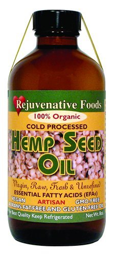 Raw Organic Hemp Seed Oil - Fresh-Pressed - 4 oz