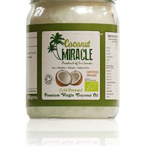 Coconut Miracle Organic Extra Virgin Coconut Oil - Cold Pressed and Unrefined (6.5 Ounce)
