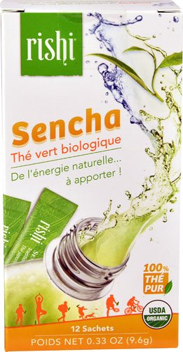 Rishi Tea Sencha Organic Green Tea Powder -- 12 Packets - 2 pc
