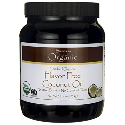 Swanson Certified Organic Flavor Free Coconut Oil 3 lb 6 oz (1.53 kilograms) Solid Oil