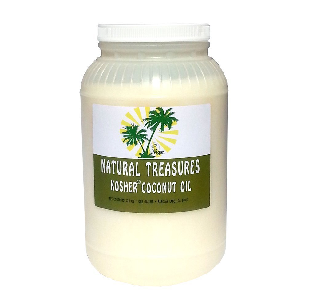 Natural Treasures  Natural Kosher Certified Coconut Oil - One Gallon