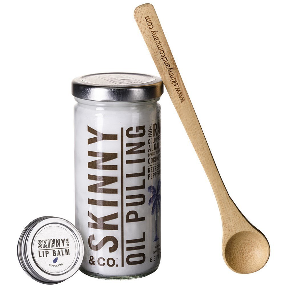 Skinny & Co. Coconut Oil Peppermint Oil Pulling Kit