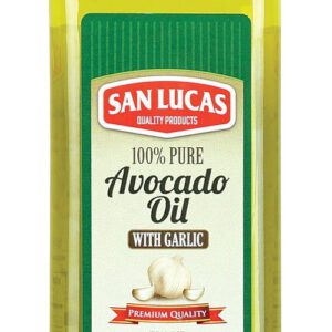 San Lucas 100% Pure Avocado Oil with Garlic Kosher 1 Liter (33.8 Fl Oz)