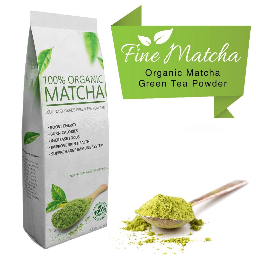 Fine Matcha(16oz) - Premium Quality – All-Natural - USDA Organic – Great Quality – Perfect for Beginners