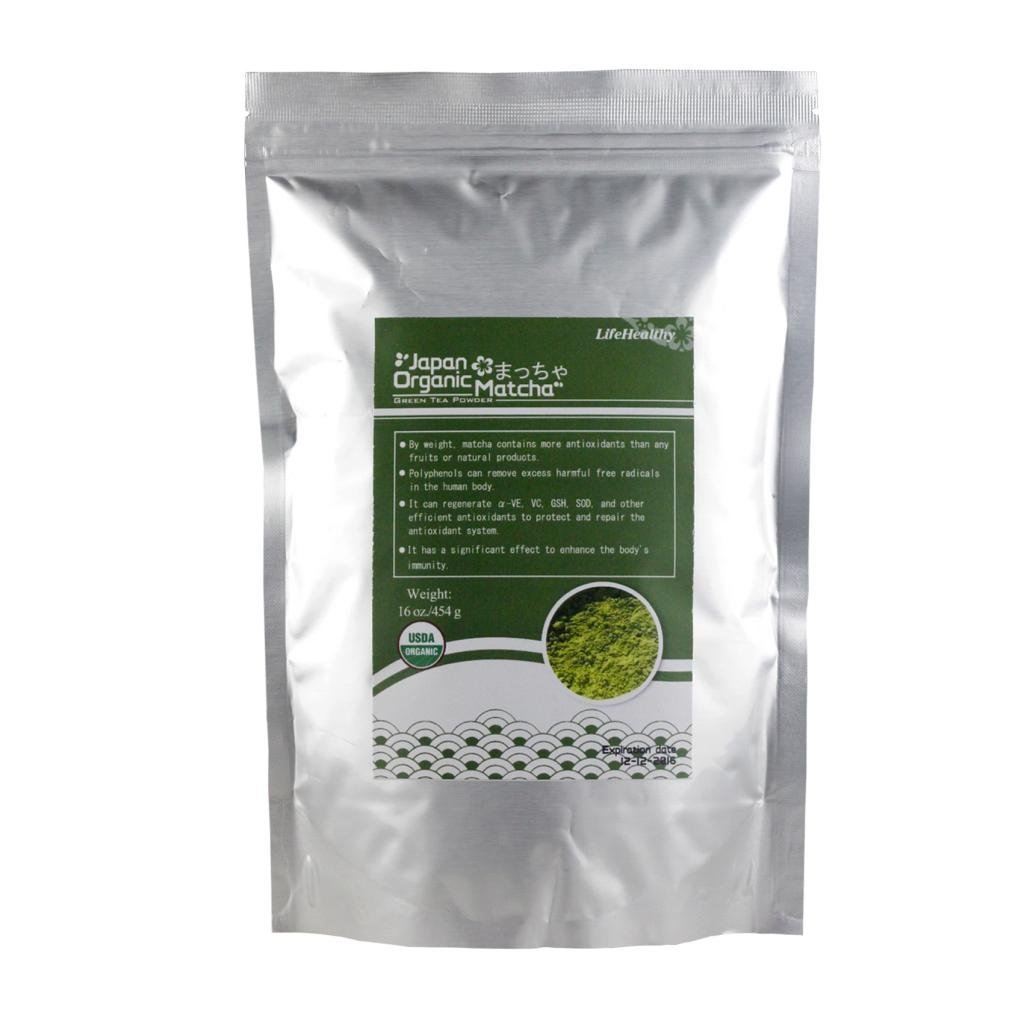 HealthyOrigin Organic Matcha Green Tea Powder Loose Tea 16 Oz