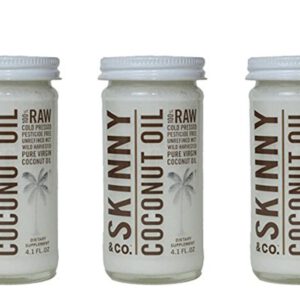 3 Pack of 4.1 Oz Travel Size Skinny & Co. Extra Virgin Skinny Coconut Oil