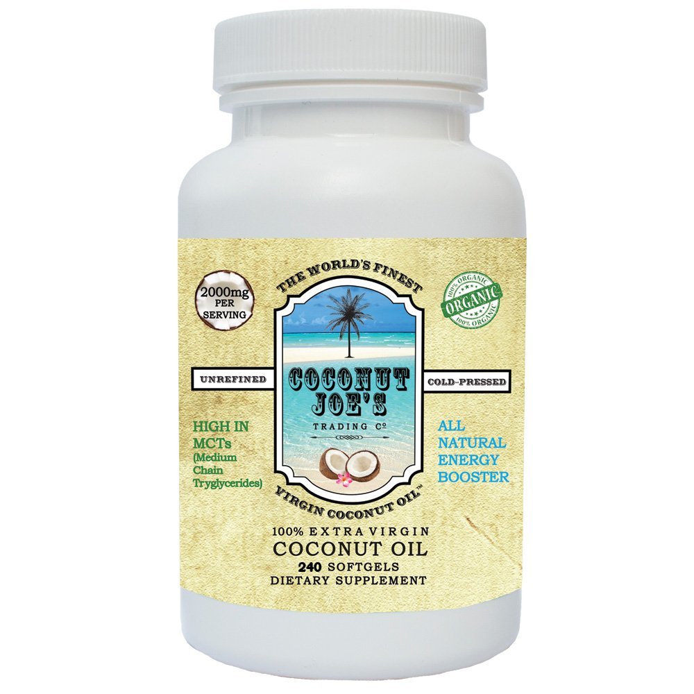 Coconut Joe's Trading Co. Organic Extra Virgin Coconut Oil Softgels