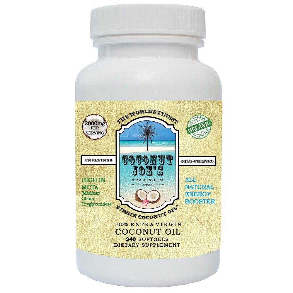 Coconut Joe's Trading Co. Organic Extra Virgin Coconut Oil Softgels