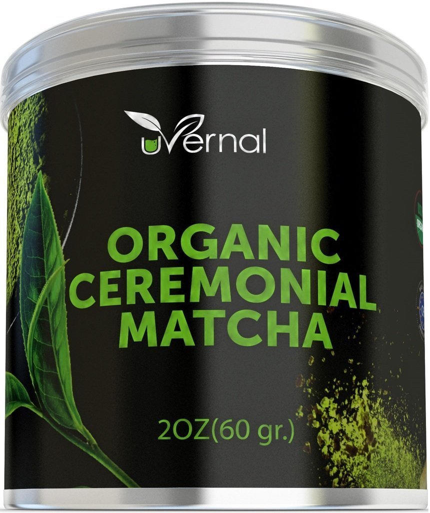 Organic Ceremonial Matcha - Best Taste - USDA Organic - Energy Booster - Green Tea Powder (2oz)