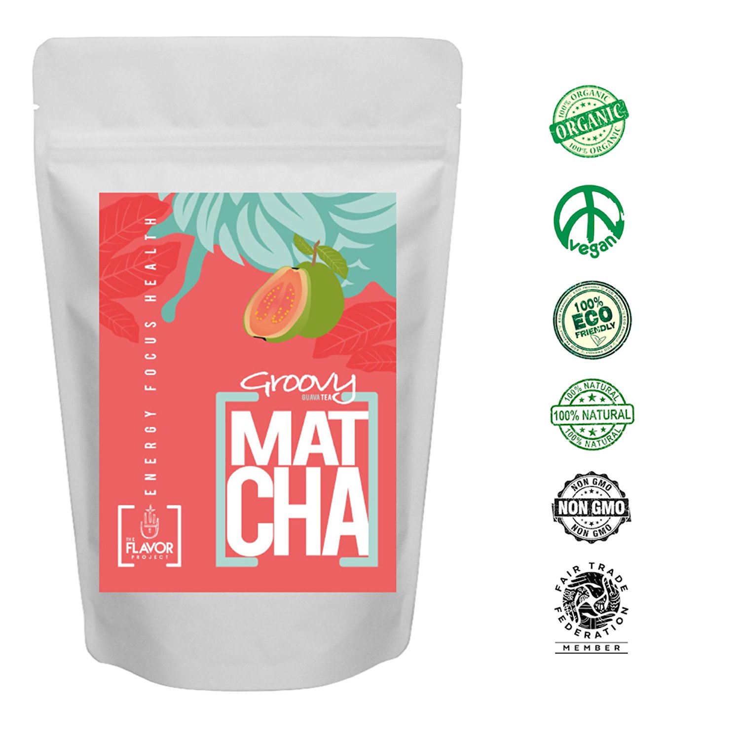 Guava Organic Matcha Green Tea Powder - 35 Servings