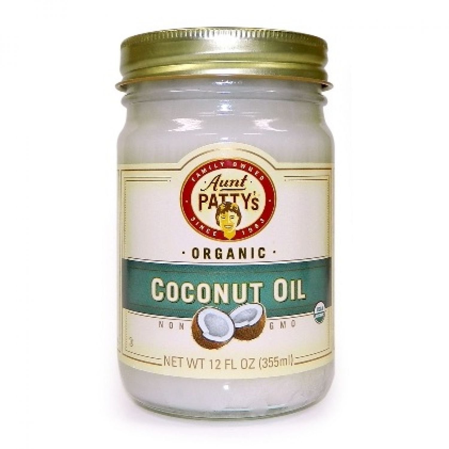 AUNT PATTY'S-ORGANIC COCONUT OIL - 12oz Bottle