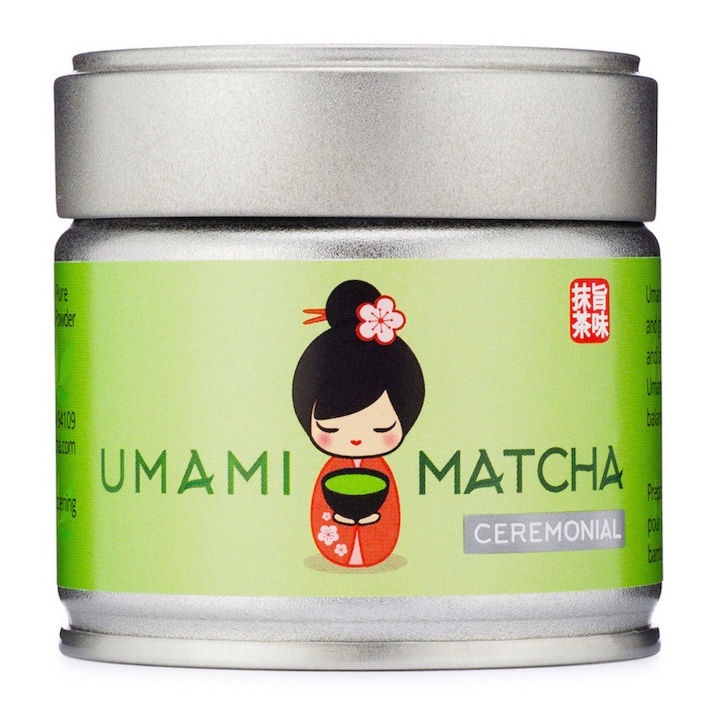 UMAMI MATCHA Green Tea Powder | Ceremonial Grade | Superior Taste | Sipped in Authentic Japanese Tea Ceremony | 100% All Natural - Non-GMO - Pure 1st Harvest (1oz/30g tin)