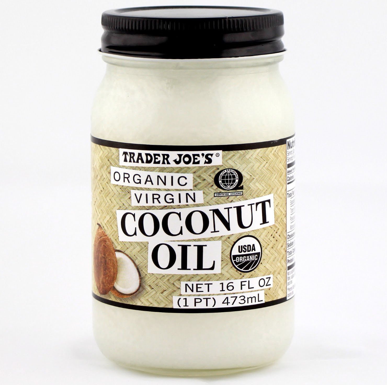 Oil Coconut Organic Virgin Extra Oz Ounce Unrefined (16 fl oz) Trader Joe's
