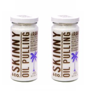 2 Pack - Skinny & Co. Oil Pulling Peppermint Coconut Oil (8.5 Fl. Oz)