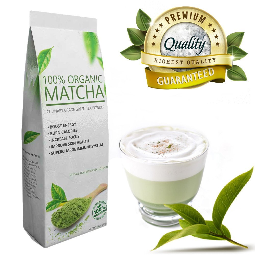 Everyday Matcha (16oz) - Culinary Grade Green Tea Powder - USDA Organic - Ideal for Starters - Great Quality at Low Cost