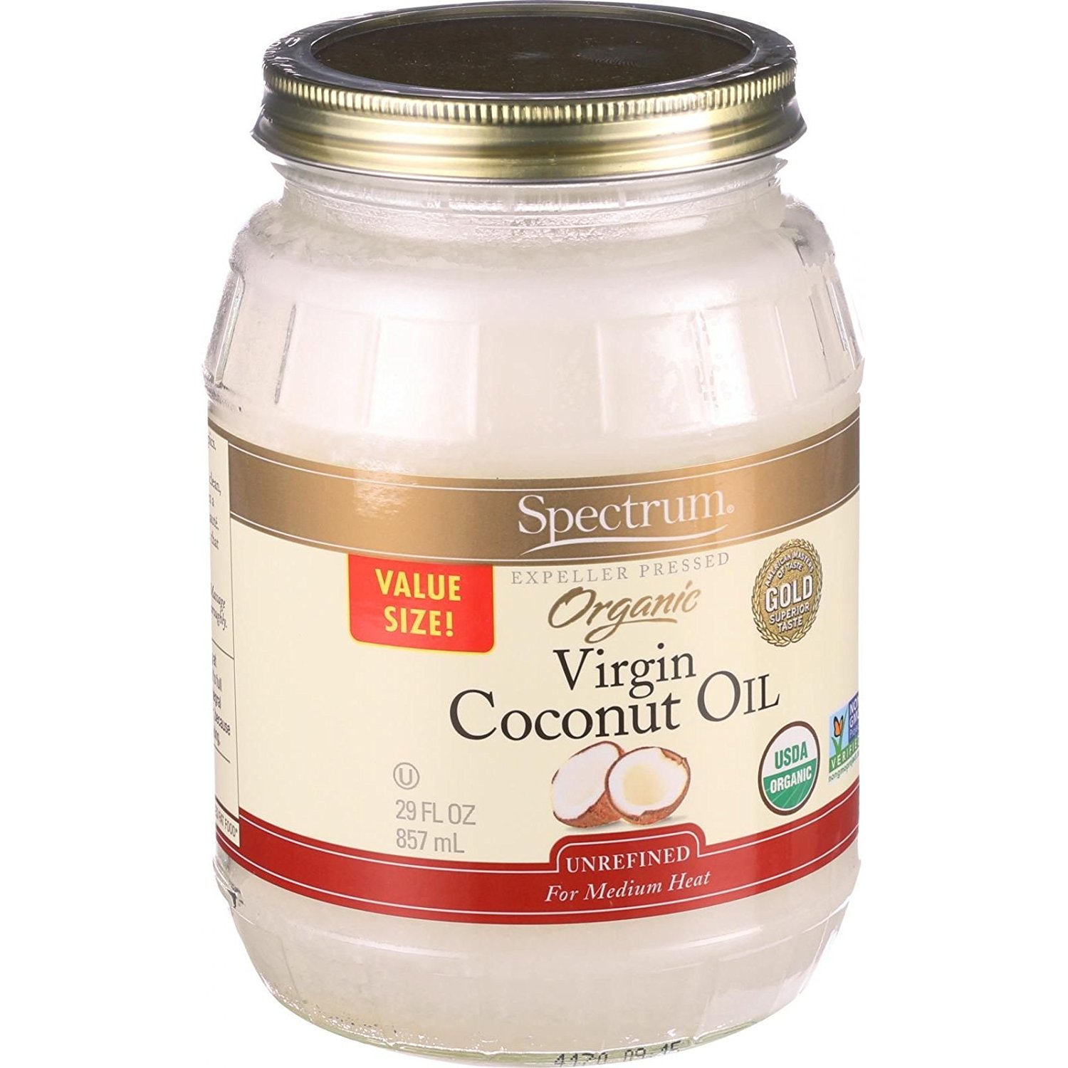 Spectrum Naturals Coconut Oil - Organic - Virgin - Unrefined - 29 oz