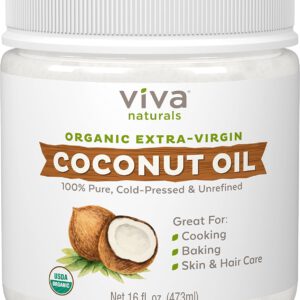 Aceite De Coco Para La Piel Reseca Y Cara - Organico Extra Virgen Sin Refinar - Para Nutrir Tu Piel