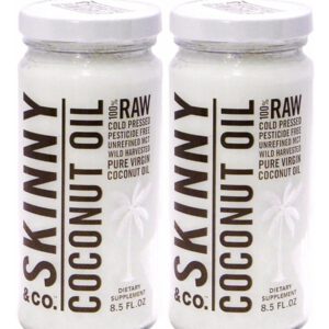 Skinny & Co. Coconut Oil Raw Alkaline 8.5 Fl Oz Jar - 2 Pack