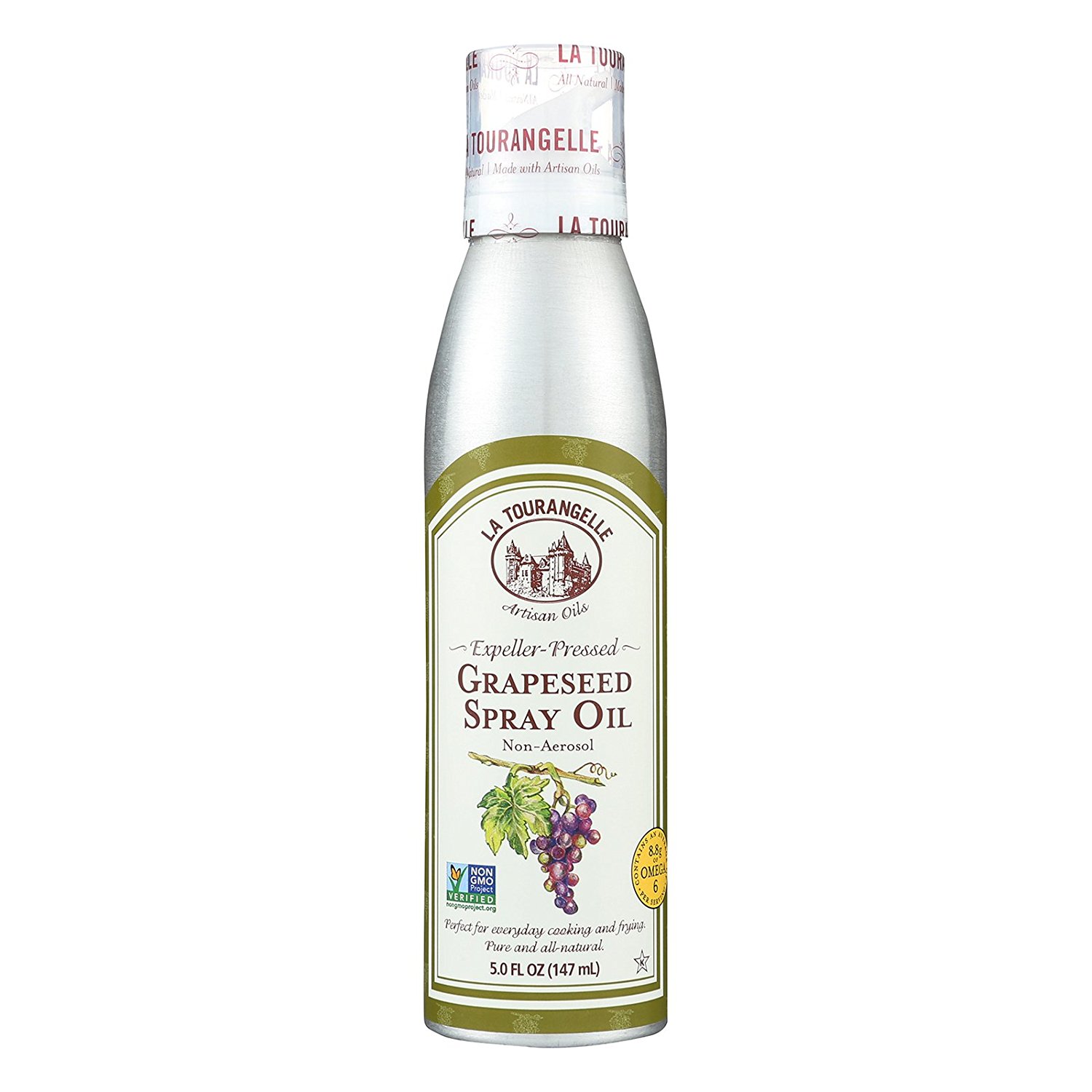 La Tourangelle Grapeseed Spray Oil - Case of 6 - 5 Fl oz.
