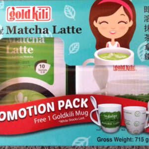 Gold Killi instant Matcha Latte 8.8 oz (10 Sachets) with 1 FREE Mug