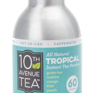 10th Avenue Tea Tropical Tea Powder - 60 Servings - All Natural - Hot or Iced Tea