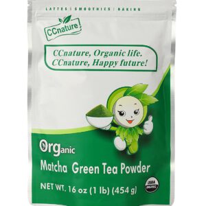 CCnature Organic Matcha Green Tea Powder Culinary Grade Matcha 16oz