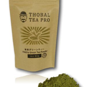 THOBAL Matcha Green Tea Powder Japanese Culinary Grade Matcha Green Tea Powder for Lattes Smoothies and Baking 2.8 oz