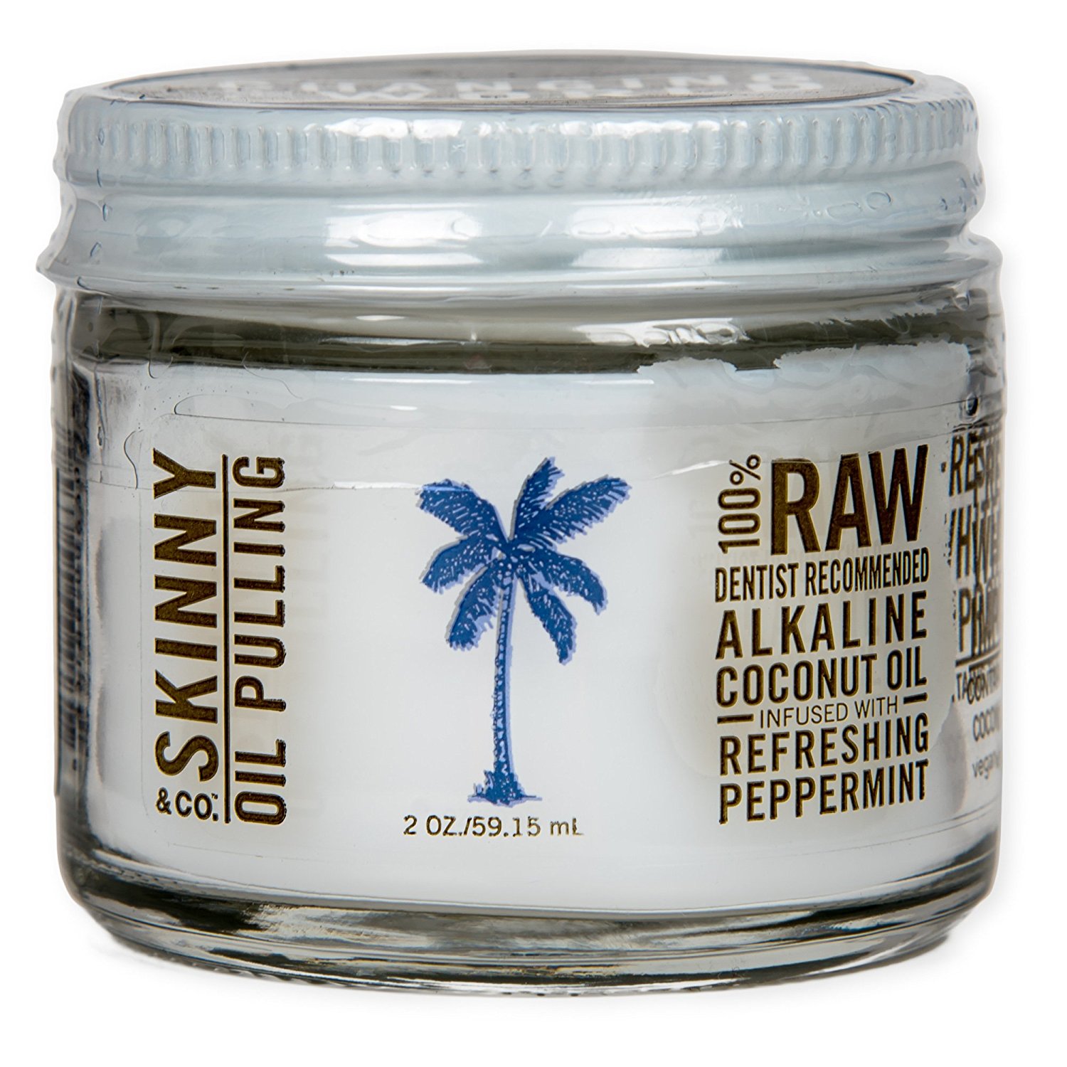 Skinny & Co. Coconut Oil Peppermint Oil Pulling Jar (2 oz)