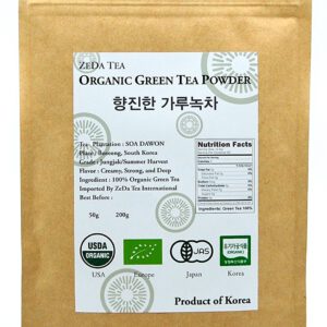 ZEDA Tea - Korean 100% Pure Organic Matcha Green Tea Powder - Deep Flavor