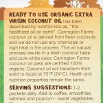 Carrington Farms Organic Coconut Oil Packs, Unrefined, 8 Packets (Pack of 6) - Image 4