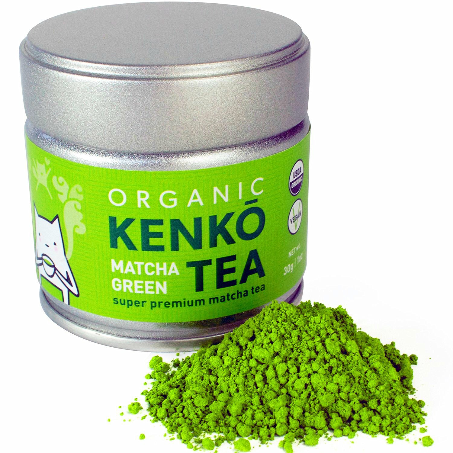 KENKO Matcha Green Tea Powder [USDA Organic] Ceremonial Grade - Japanese 30g [1.06oz]