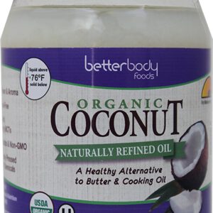 BetterBody Foods Organic Naturally Refined Coconut Oil