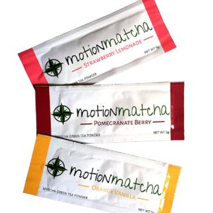 Flavored Premium Matcha Green Tea To Go with Real Fruit (The Flavor Pack) (3 single serving packets)