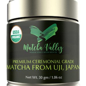 Premium matcha green tea powder from Uji