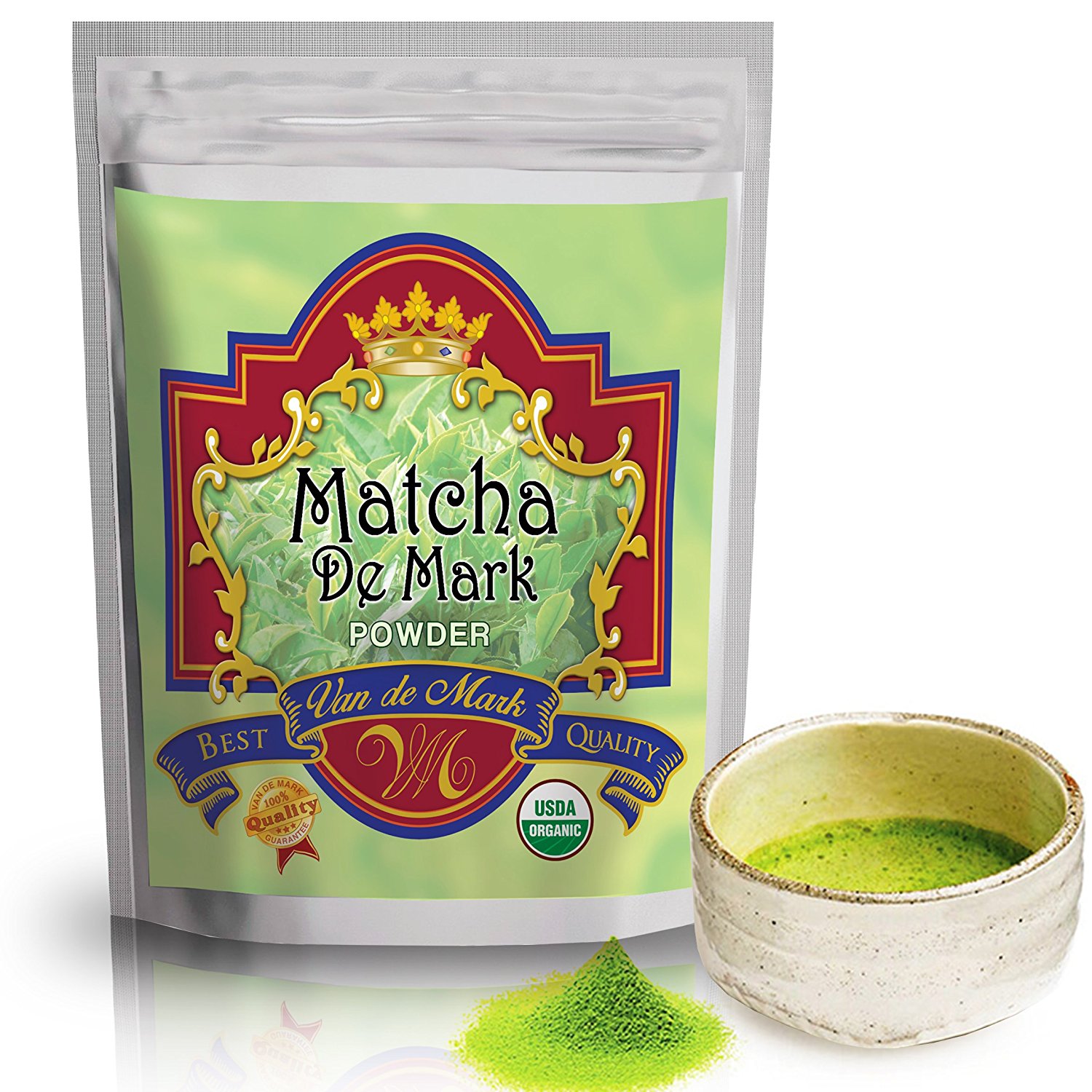 USDA Organic Matcha Green Tea Powder (Full 5oz Size) By Matcha De Mark- Excellent Metabolism Booster